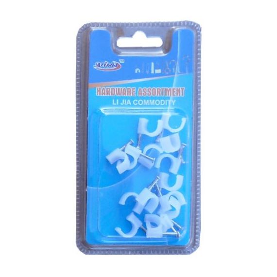 GRAFFETTE FERMACAVO Ø7/8mm con chiodo - Conf. 15pz GRAFFETTE FERMACAVO Ø7/8mm con chiodo - Conf. 15pz